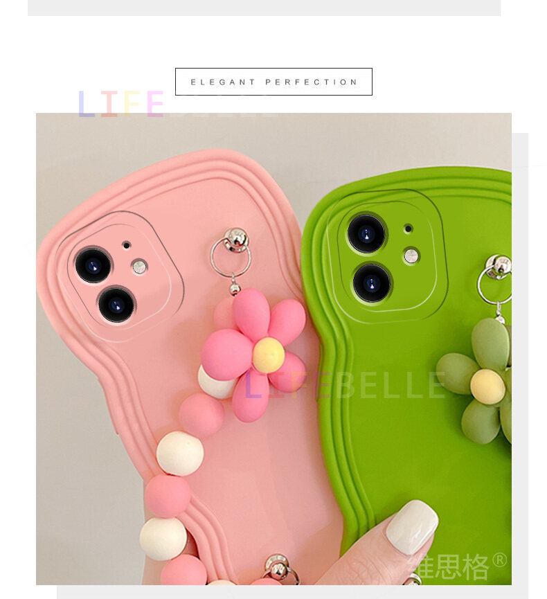 LIFEBELLE Ốp Cho OPPO F11, Ốp Điện Thoại Mềm Silicon Lỏng Đơn Giản Khung Lượn Sóng Thời Trang Vòng Tay Hoa Đẹp Ốp Cho Nữ Sáng Tạo Phong Cách Instagram Ốp Lưng Bảo Vệ Chống Sốc