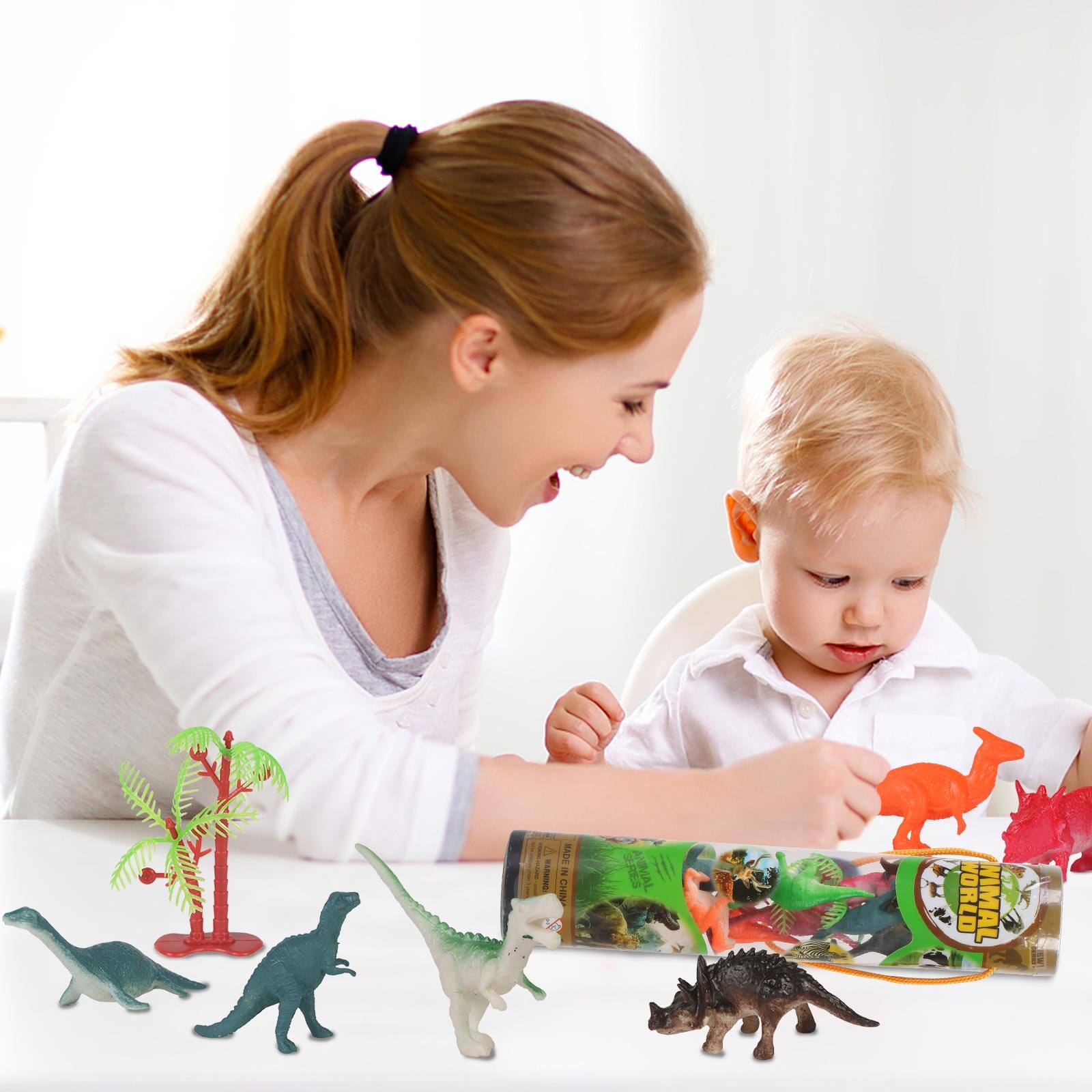 Volbaby Bộ đồ chơi 13 mô hình khủng long mini kỷ jura cho trẻ em từ 3 tuổi - INTL