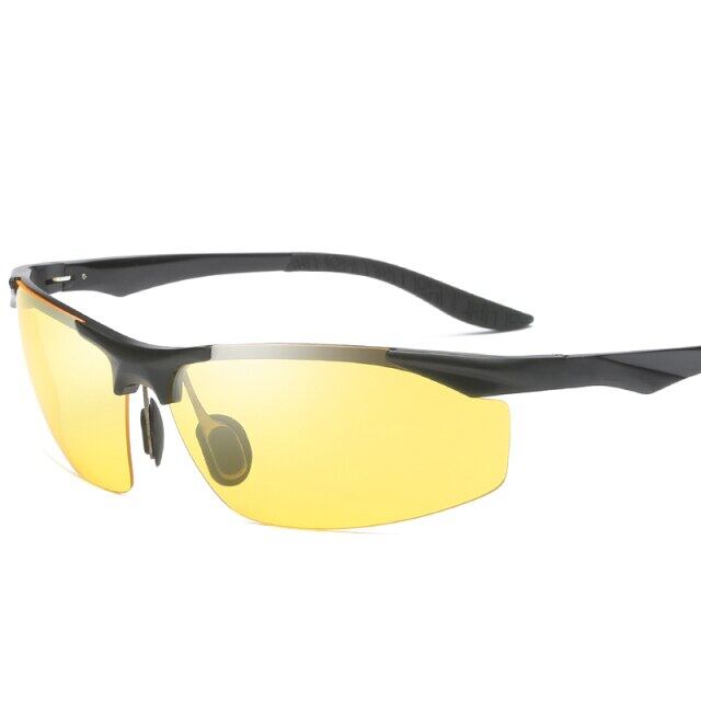 YSO แว่นตามองกลางคืนชายอลูมิเนียมแมกนีเซียมกรอบแว่นตากันแดด Polarized Night Vision สำหรับขับรถ Anti Glare แว่นตา2206