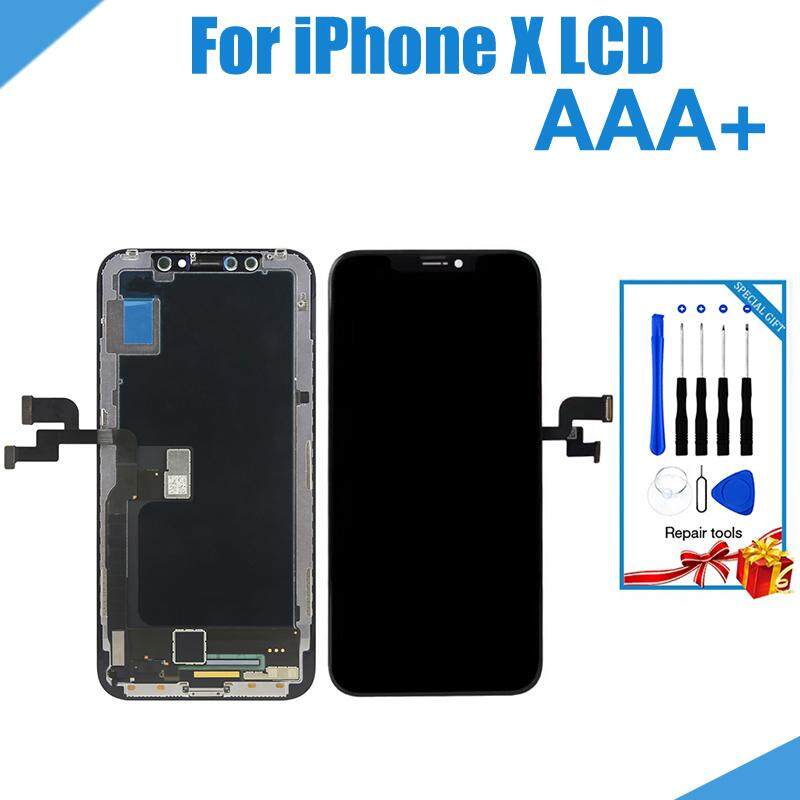 LCD untuk iPhone X Tampilan Layar Sentuh Sensor Panel Digitizer Perakitan untuk iPhone X LCD 5.8