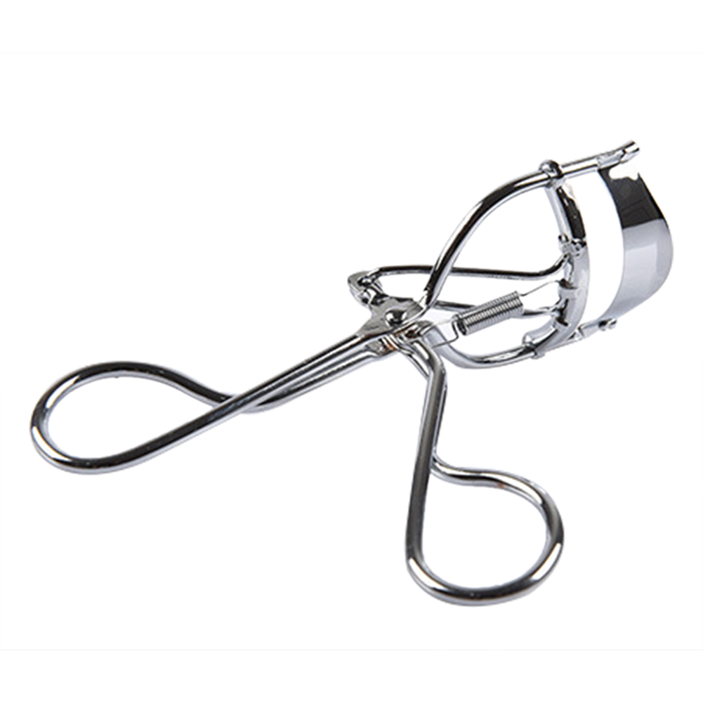 Silver-white Metal Eyelash Curler, Chrome Plated with Spring Eyelash Curler, Practical Beauty Tool