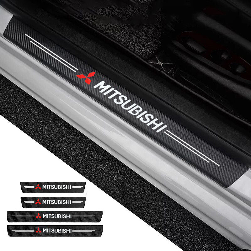 HN | Miếng Dán Decal Xe Hơi Đề Can Dán Bảo Vệ Ngưỡng Cửa Xe Ô Tô Dành Cho Mitsubishi Asx Lancer 10 9 Outlander Pajero Thể Thao L200 Expo Eclipse Carisma Galant