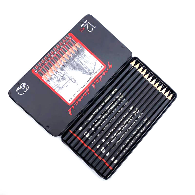 Cái/lốc 12 cây Bút chì vẽ 2h-8b graphite Bút chì- INTL