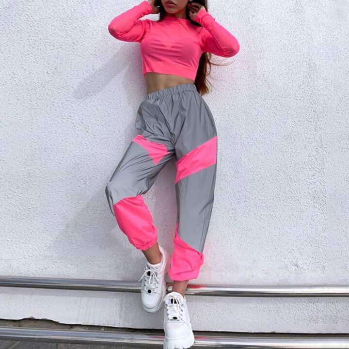 neon pink cargo pants