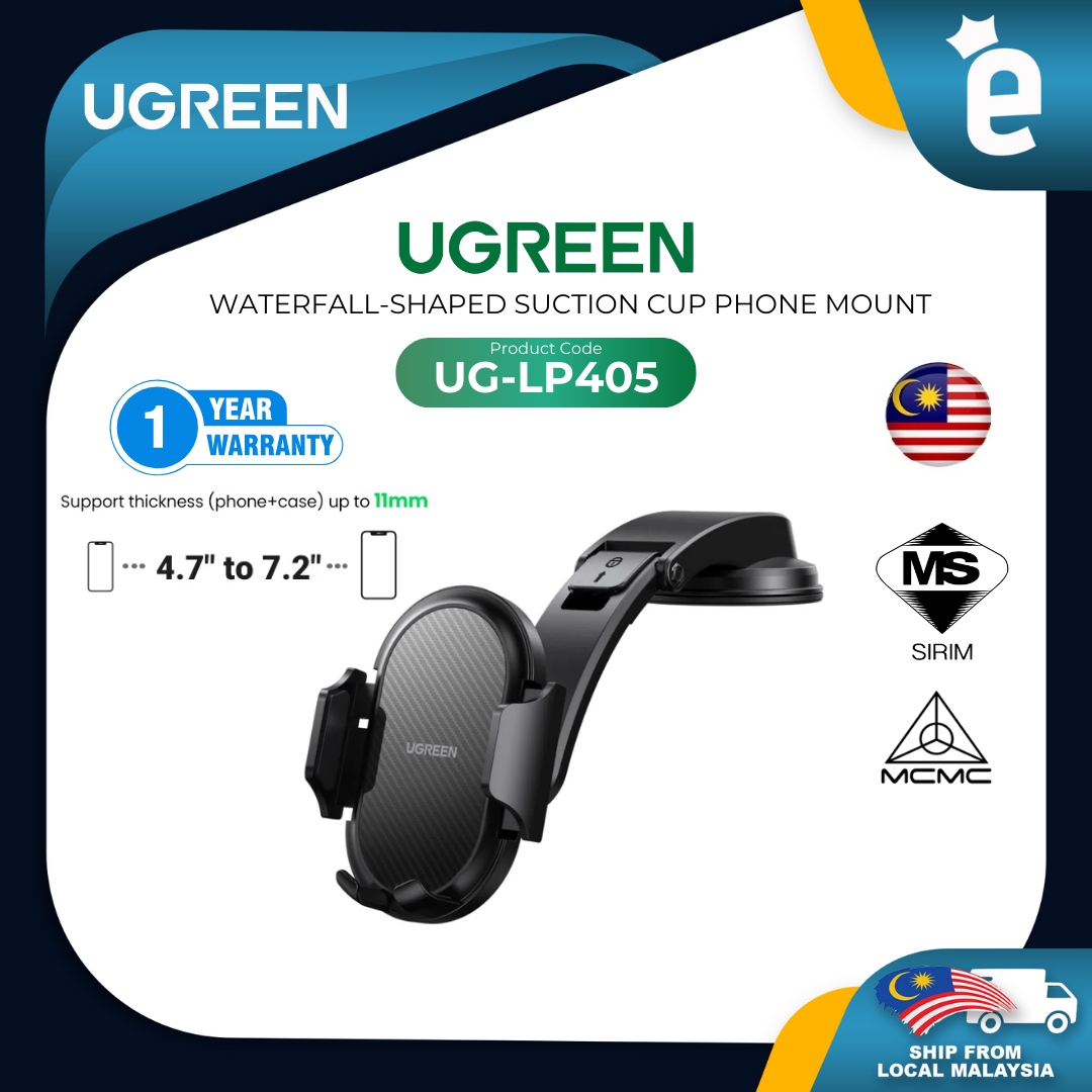 UGREEN UG-LP405-20473 WATERFALL SHAPED SUCTION CUP PHONE MOUNT HOLDER PHONE  STAND CAR HOLDER - LP405 | Lazada
