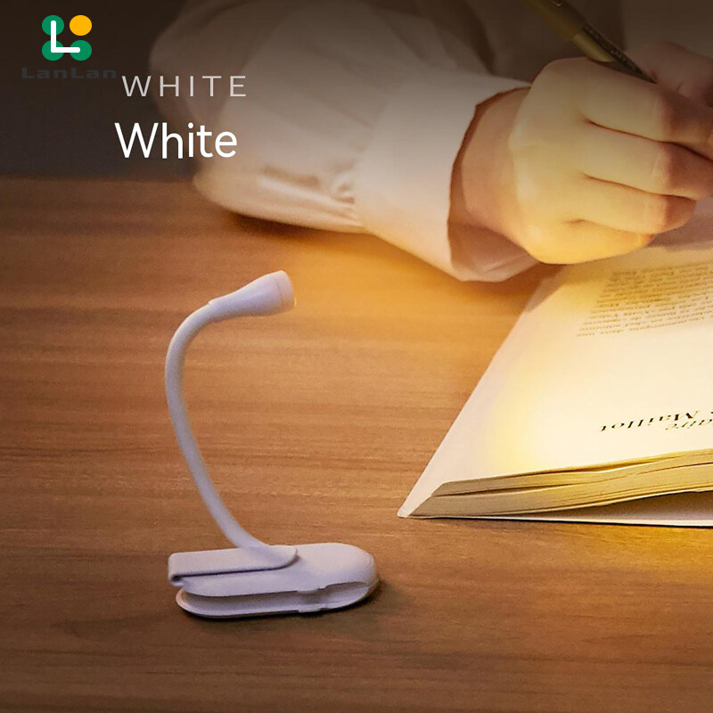 Lanlan 3w Led Clip Lamp Desk Lamp Usb Rechargeable 3-color Stepless Dimmable Student Reading Light Night Light