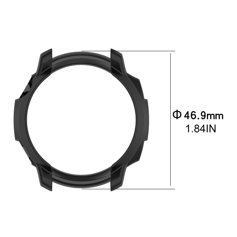 ZZOOI Screen Protector Case Anti-scratch Frame Soft TPU Protective Cover Bumper Shell Compatible with Coros Pace 2 Smart Watch