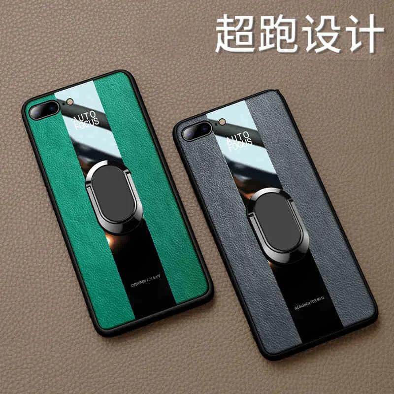 YUNYEE For iPhone 7 Plus iPhone 8 Plus Phone Case Shockproof Luxury Leather Back Cover with Magentic Ring Holder For iPhone 8 Plus/iPhone 7 Plus Case