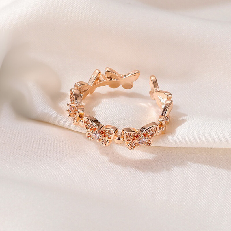 【HOMP】Opening adjustable ring butterfly dance ring adjustable