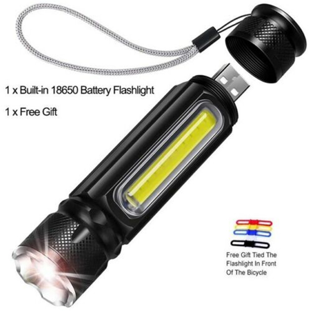 [Hàng có sẵn] Đèn Pin LED đa năng chính hãng pin USB 5000LM Đèn pin mạnh mẽ T6 Đèn COB bên hông Nam Châm Đèn làm việc đèn Pin đèn pin chiến thuật có thể sạc lại đèn khẩn cấp