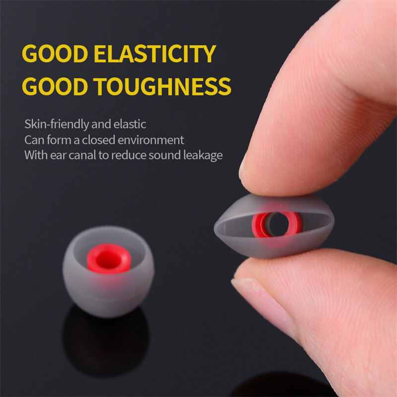 3 cặp Silicone trong tai Tai nghe bao gồm nắp thay thế Earbud lời khuyên nút tai nghe nhét tai Earplug Miếng đệm tai đệm thời trang phổ quát eartips