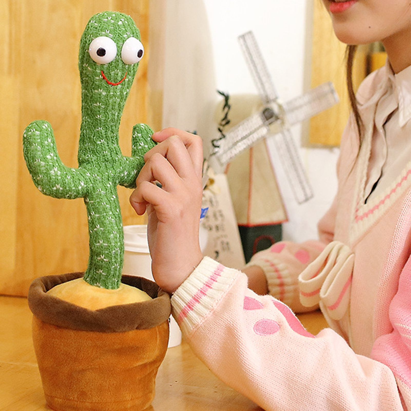 Cactus Plush Doll Funny Educational Cute Dancing Cactus Stuffed Toy for Valentines