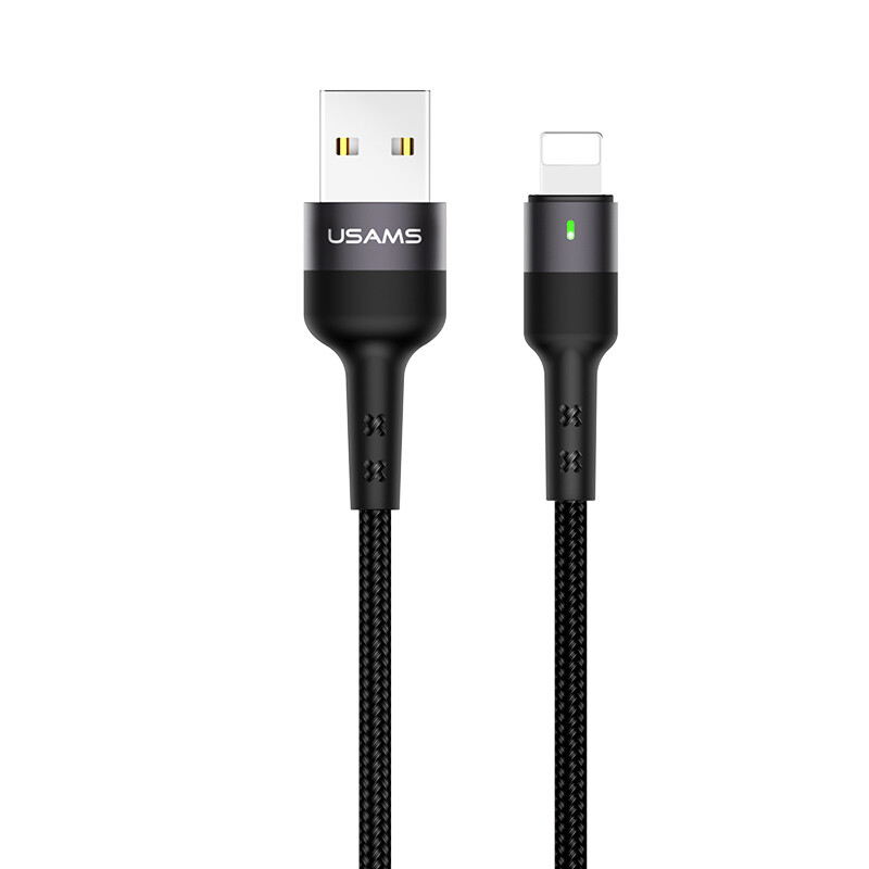 USAMS Lightning Cable cho iPhone Sạc nhanh 2A USB sang Lightning Cable Dây bện cho iPhone 6/7/8/iPhone X XS XR/iPhone 11 12 13 14 pro max