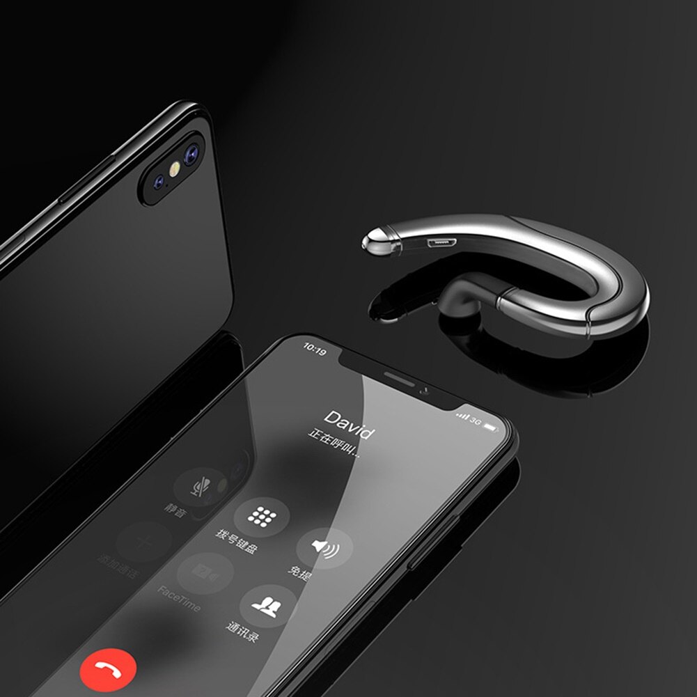 Bluetooth 5.0 stereo hifi wireless headset bone conduction earhook