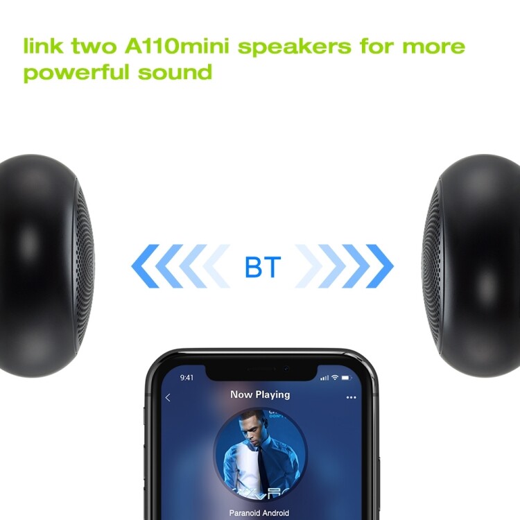 EWA Loa Bluetooth A110mini Âm Trầm Công Suất Lớn Kích Thước Nhỏ, Công Nghệ Bluetooth TWS, Hỗ Trợ TF
