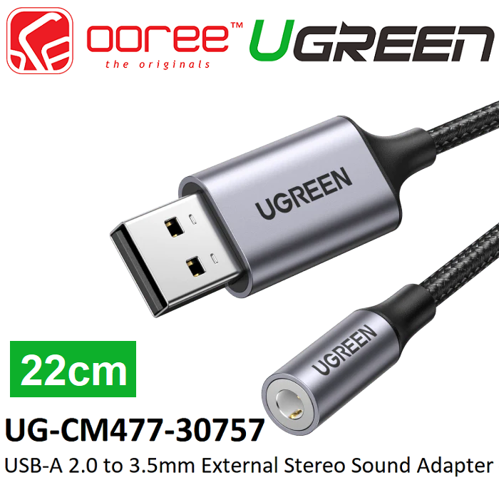 Convertisseur USB-A Vers Jack 3.5 Mm AISENS - Carte Son Externe - 48 KHz - Câble 10 Cm