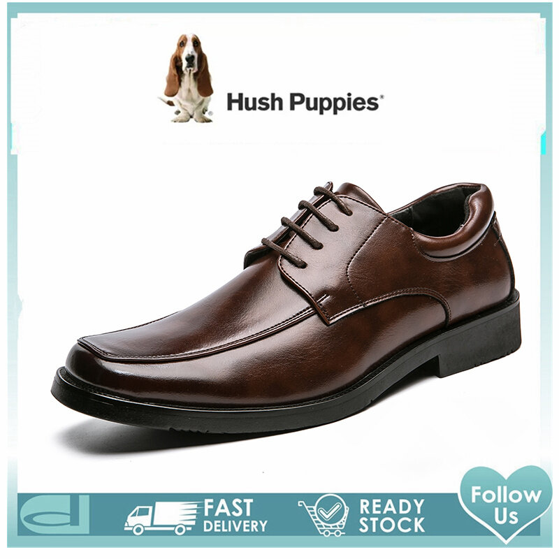 Hush_Puppies รองเท้าผู้ชาย รุ่น สีดำ รองเท้าหนังแท้ รองเท้าทางการ