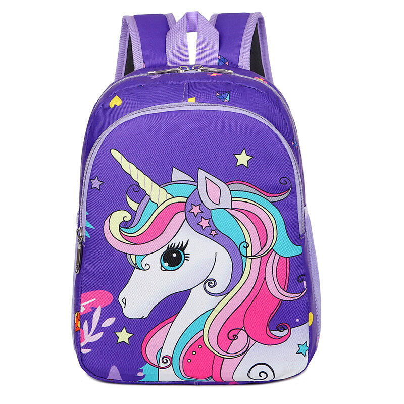 HS cartoon cute backpack Kindergarten student backpack unicorn cartoon pattern small school bag