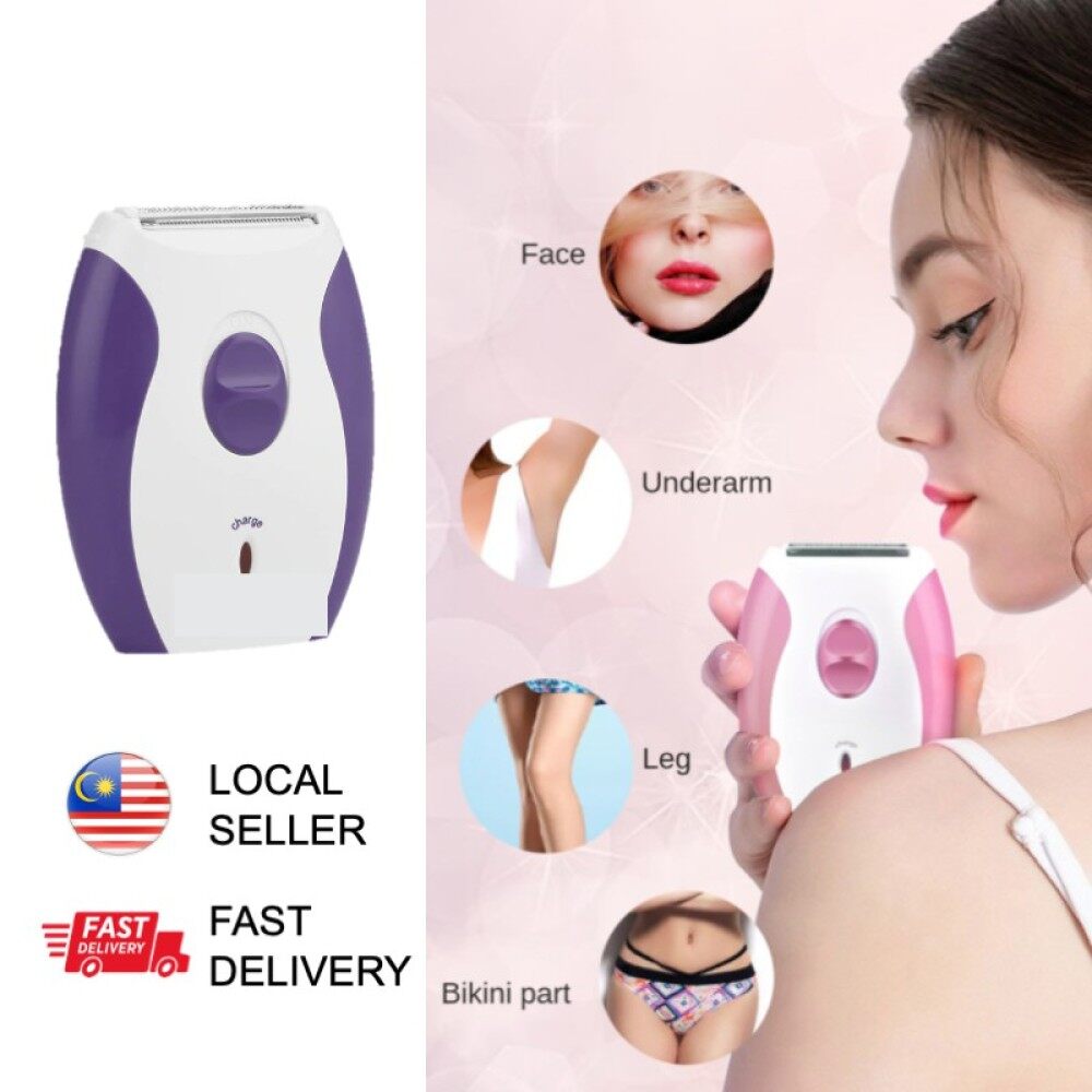READY STOCK BEST SELLER] Portable Female Hair Shaver Epilator Purple Removal  Body Gentle To Skin Lips Armpit Hair Trim Trimmer Non Wax Rechargeable Body  Hair Shaver Bikini Line Groom | Lazada