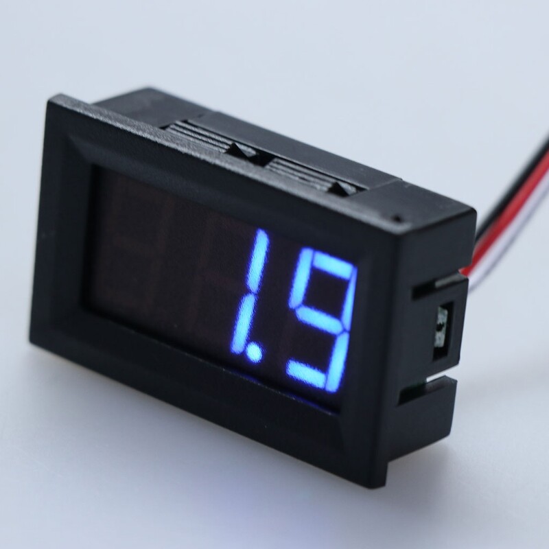 DC 0-100V 3-Wire Voltmeter LED 0.56in Digital Voltage Meter Panel Monitor Tester