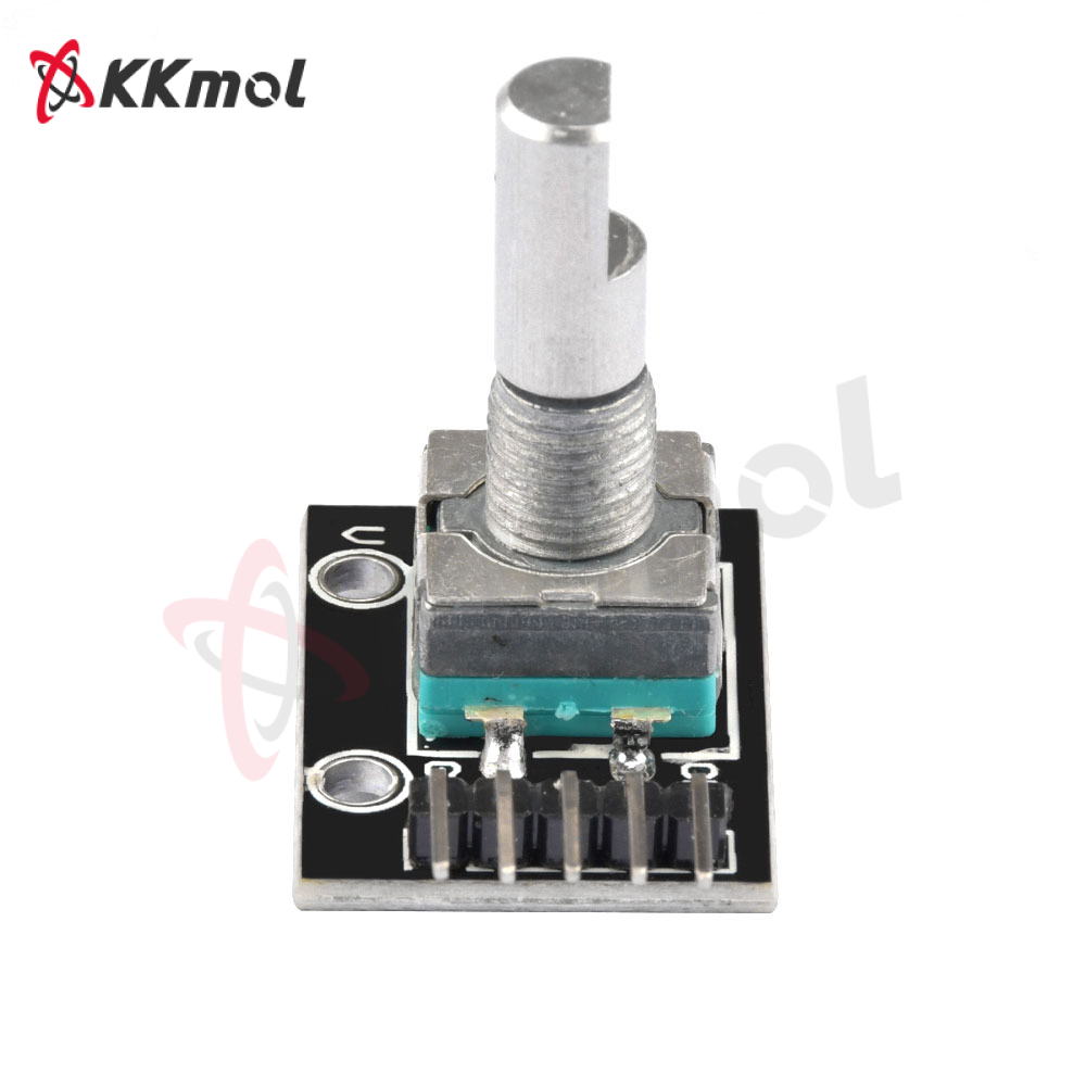 KKmol KY-040 For Module 360 Degrees Rotary Encoder Brick Sensor Module Switch Development Board 5V 5 Pins with Threaded for Arduino