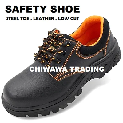 High Quality Safety Shoes Shoe Low Cut Kasut Besi (Black)