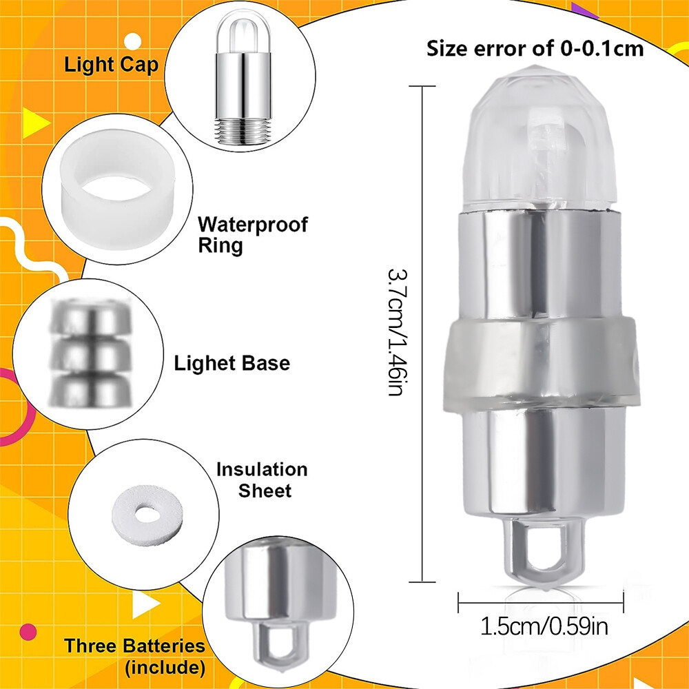 Chủ đề Đèn LED chống nước đèn bóng bay mini bằng giấy tiệc đèn lồng Wick có ánh sáng liên tục và nhấp nháy với nút ấn chạy pin
