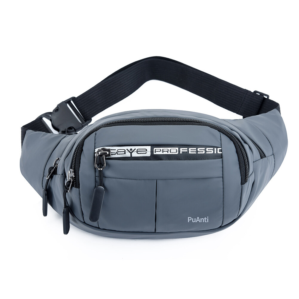 BAGOO Fashion Casual Street Chest Bag for Men Waterproof Oxford cloth Sports Street Waist Pack Shoulder Crossbody Bag Versatile Belt Bag for Men