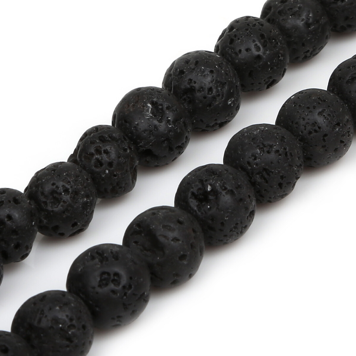 4/6/8/10/12mm 39cm/string Round Black Volcanic Lava Stone Beads Natural Stone Beads s For Jewelry Making Bracelet DIY
