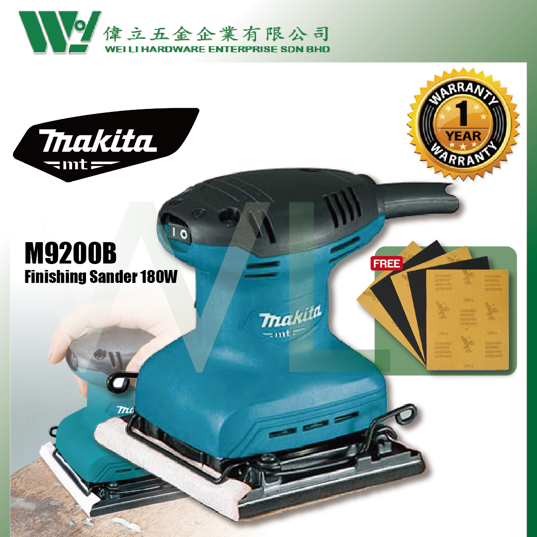 Makita MT M9200B Finishing Sander 180W/ mesin Kertas pasir sanding sand