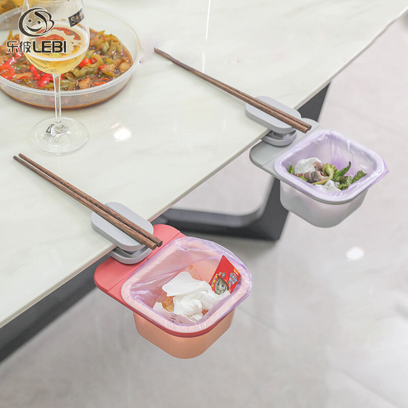 Multifunctional desktop rotating garbage bin, kitchen mini storage box, hidden miscellaneous items, vegetable residue bin, garbage bin
