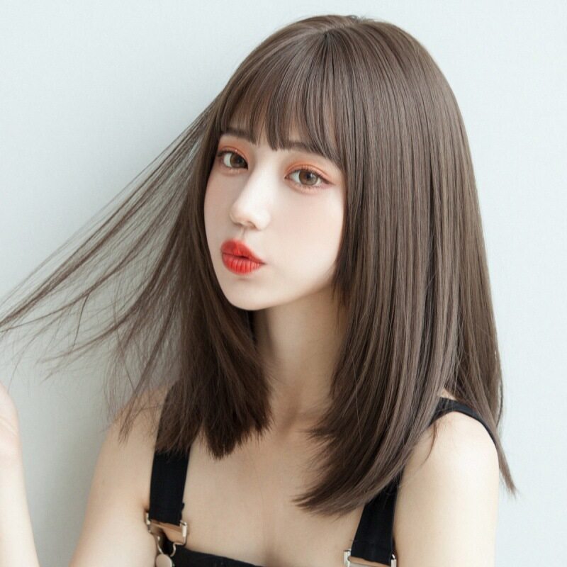 Women's Medium Long Hair Shoulder Length Straight Hair Wig Full Head | Lazada PH Women's Medium Long Hair Shoulder Length Straight Hair Wig Full Head | Lazada PH