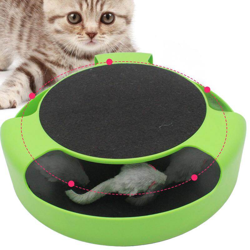 Pet Cat Toy Crazy Training Funny Toy with Mice Cute Cat Mouse Toy Catch the Motion Mouse