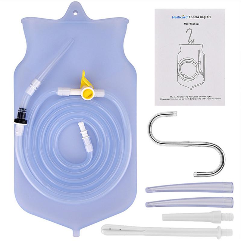 Enema Bag Reusable Silica Gel Coffee Water Colon Cleansing Enteroclysm Detoxified Bowel Bags Washing Enema Kit