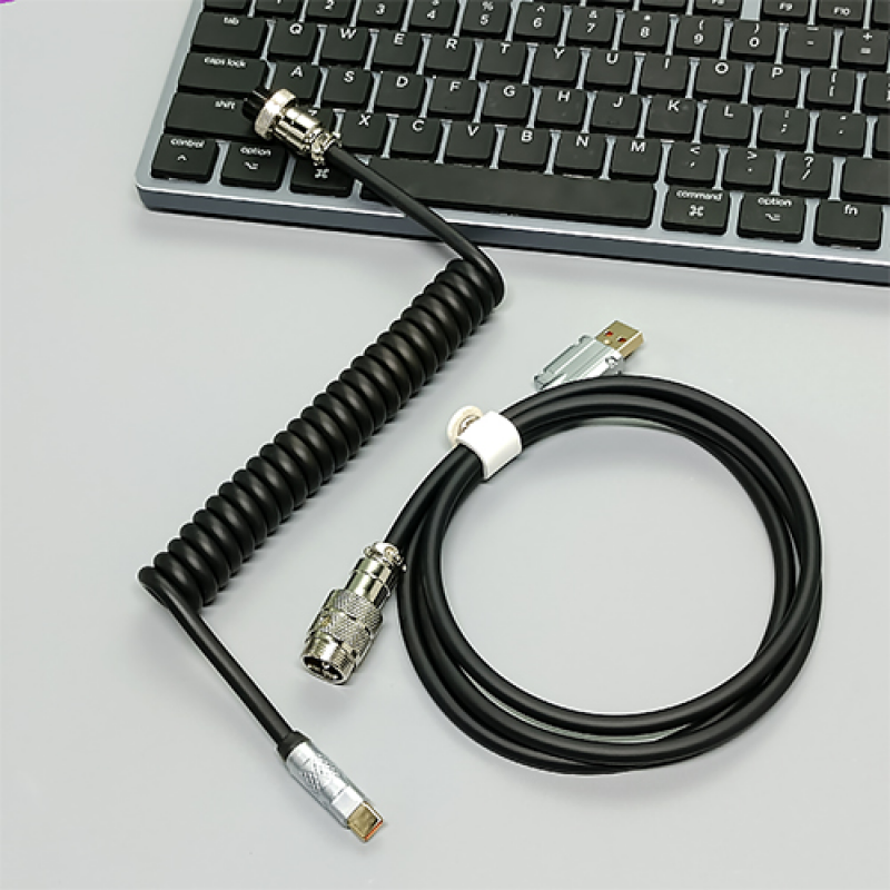 Bàn Phím Cơ Dây cáp xoắn dây Loại C Cáp USB tùy chỉnh chơi game CuộN Aviator máy tính Đầu dây nối hàng không cáp sạc