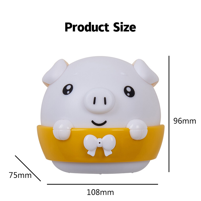 Led Remote Control Night Light Bedroom Bedside Light Eye Protection Night Light Can Be Timed Dimmable Cute Piggy