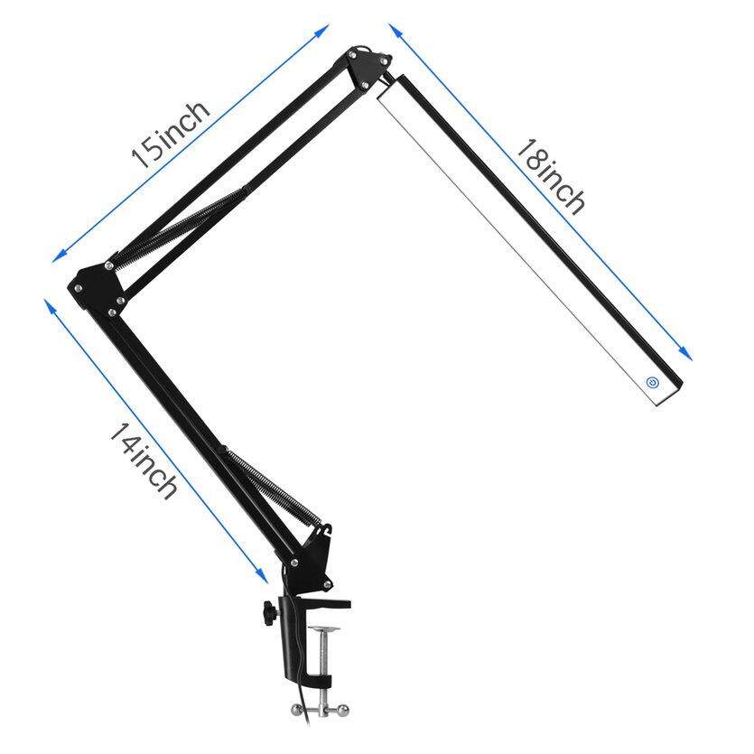 ĐẦU Gấp KẸP USB ĐÈN LED Để Bàn Dài Cánh Tay Điều Khiển Cảm Ứng Âm Trần Để Bàn