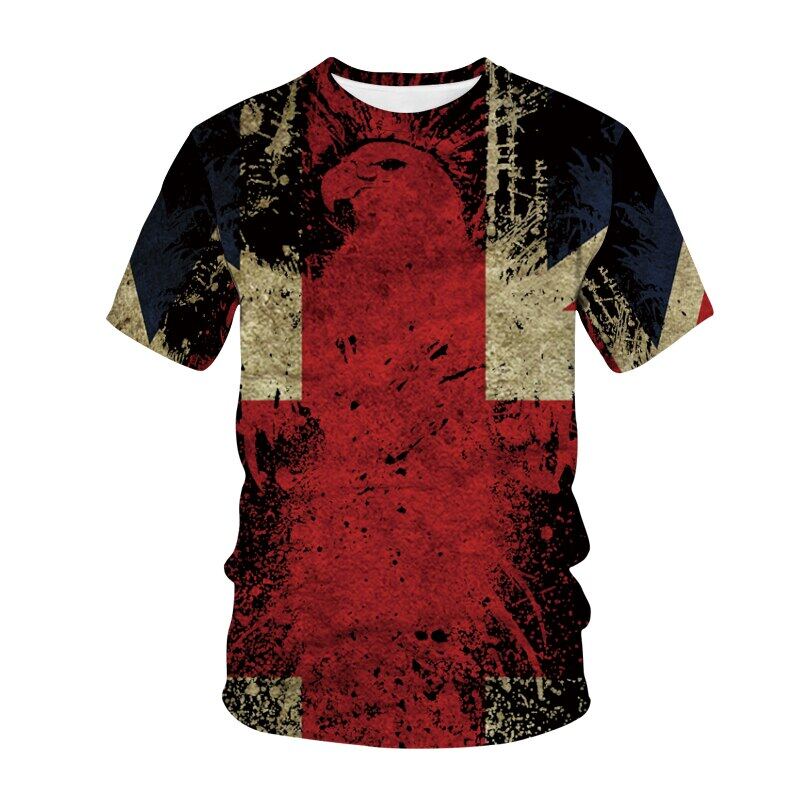 New Arrival T-shirt USA UK Croatia Flag 3D Print T Shirt Men Women Fashion  America Pattern Streetwear O-Neck Tees Tops Clothing | Lazada Singapore