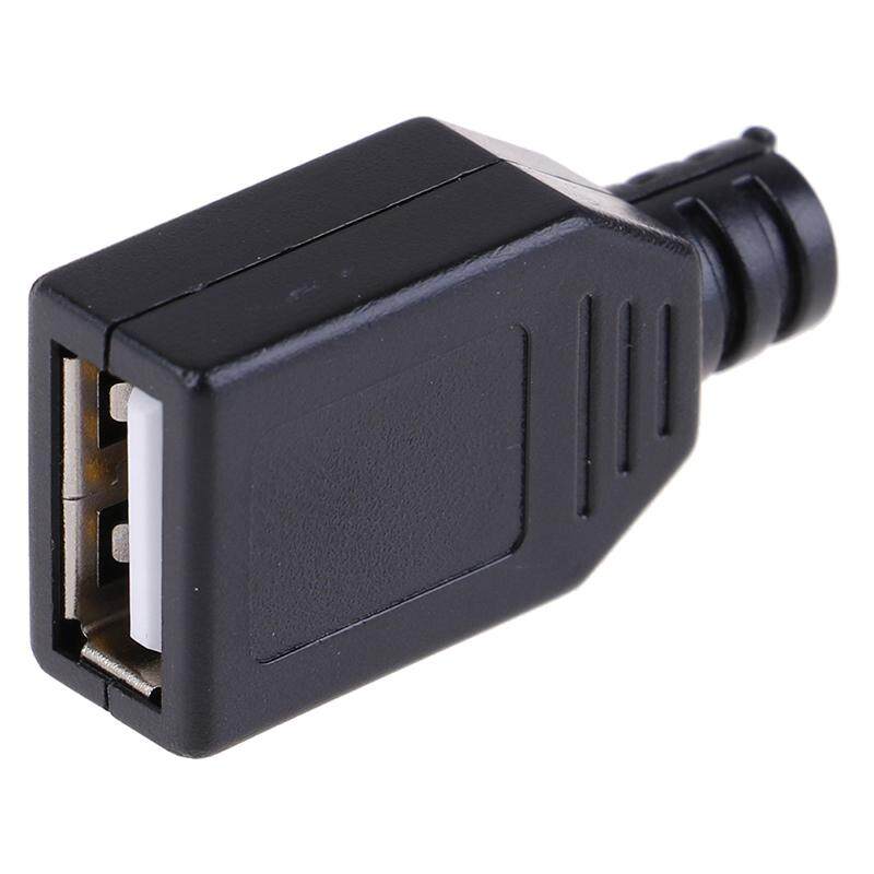 10pcs Type A Female Usb 4 Pin Plug Socket Connector With Black Plastic Cover Hjsryhry Thaipick 0544