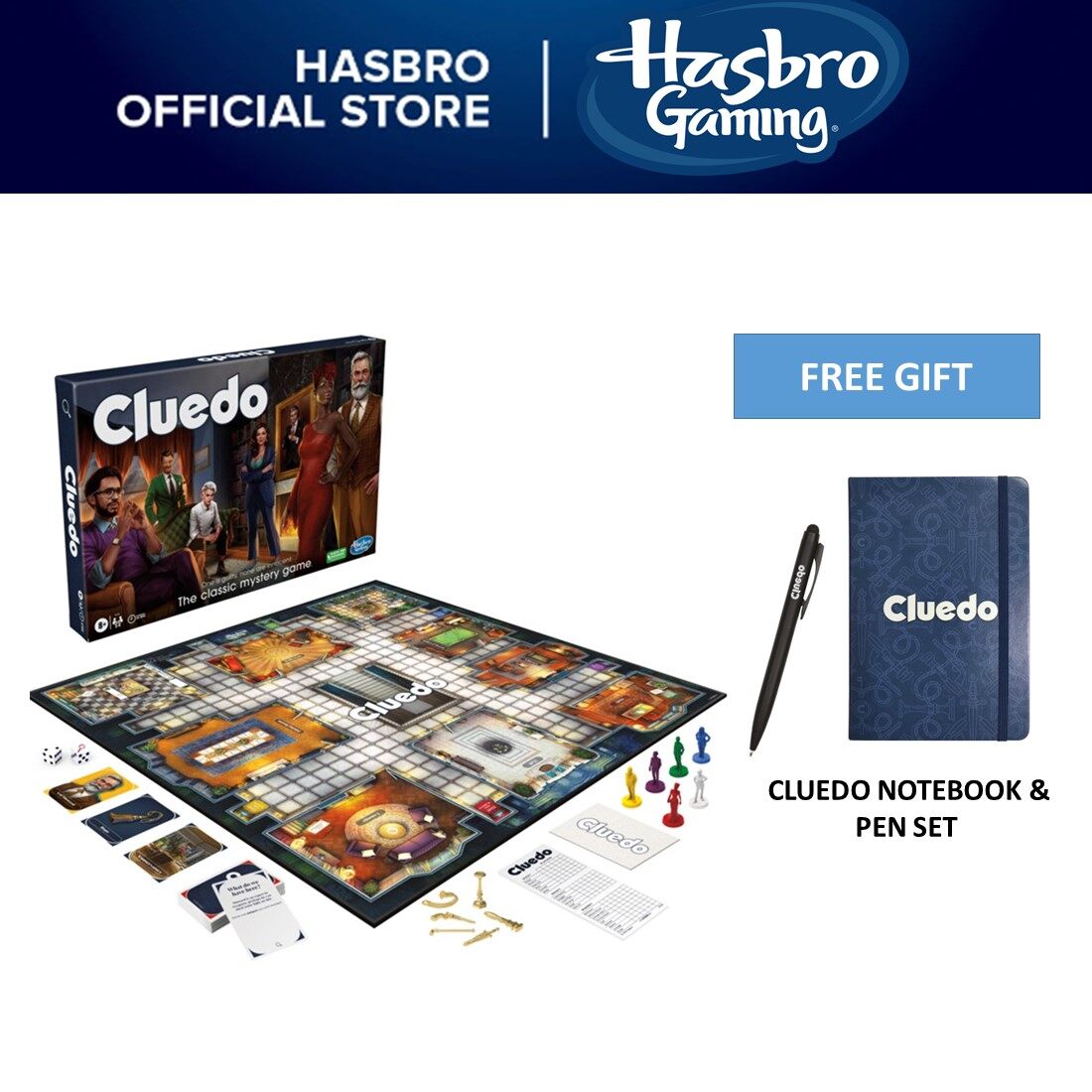 Cluedo Board Game, Reimagined Clue Game for 2-6 Players, Mystery Games, Detective  Games, Family Games