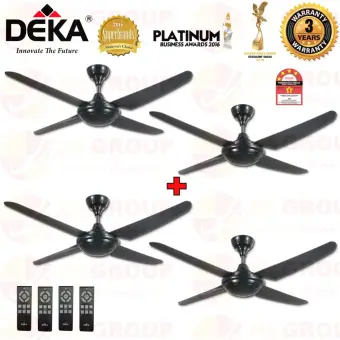 4 Units Deka Kronos F5 4p 56 Inch 4 Blades Ceiling Fan W Remote