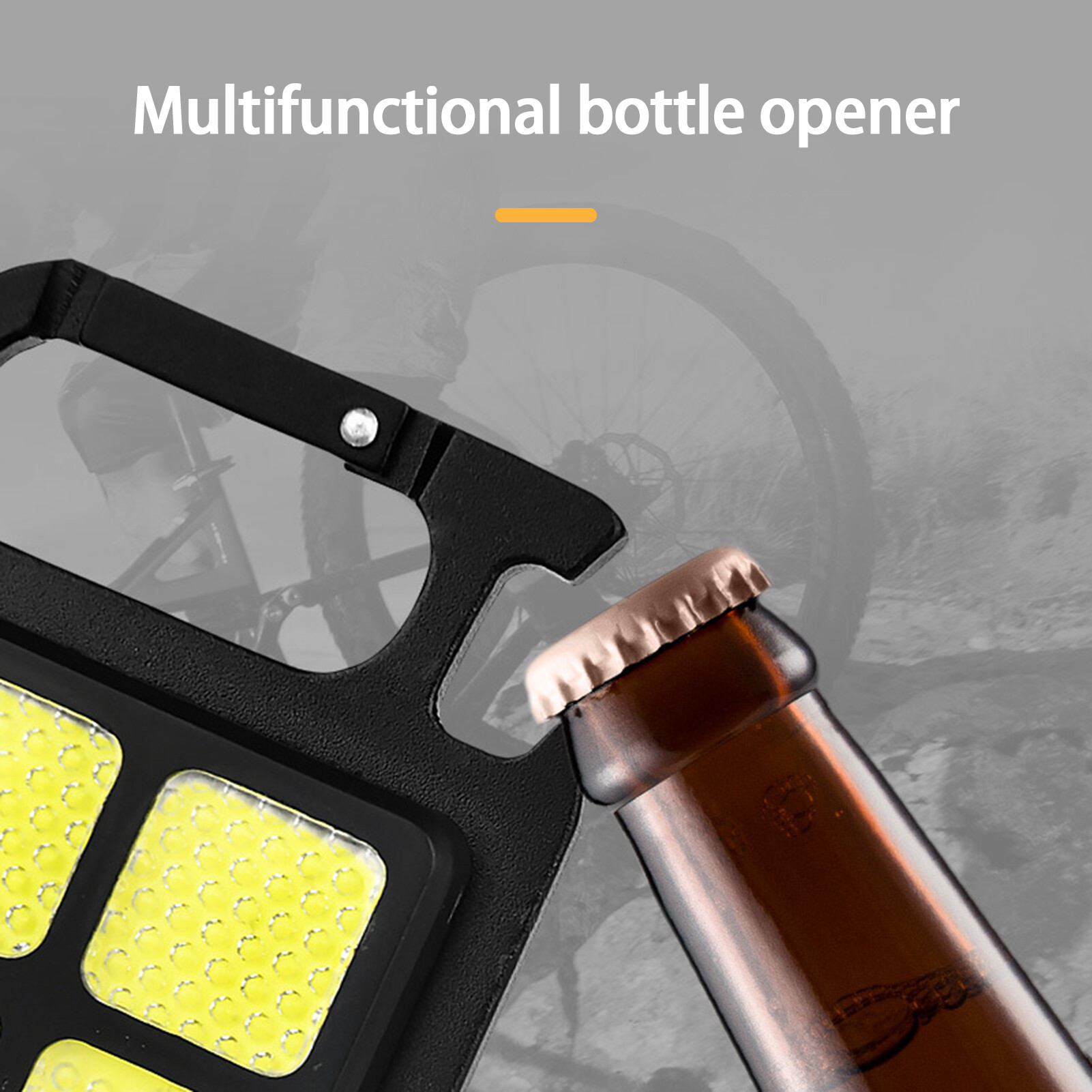 Camping Light Multifunctional USB Rechargeable 3 Modes Portable Super Bright COB Keychain Working Emergency Lamp Outdoor Supplies Creative Emergency Light