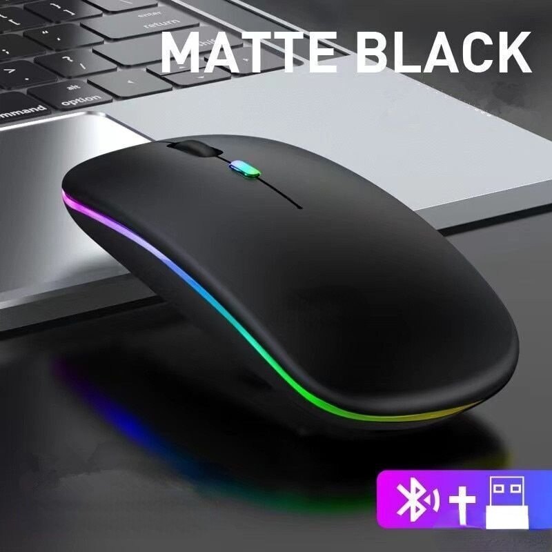 Tablet Phone Computer Bluetooth Wireless Mouse Charging Luminous 2.4G USB Wireless
