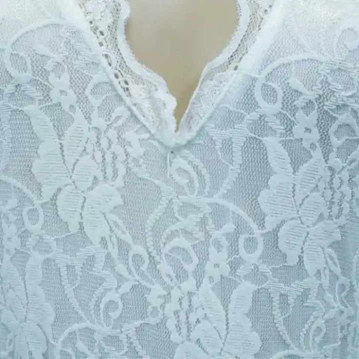 deep v neck lace top