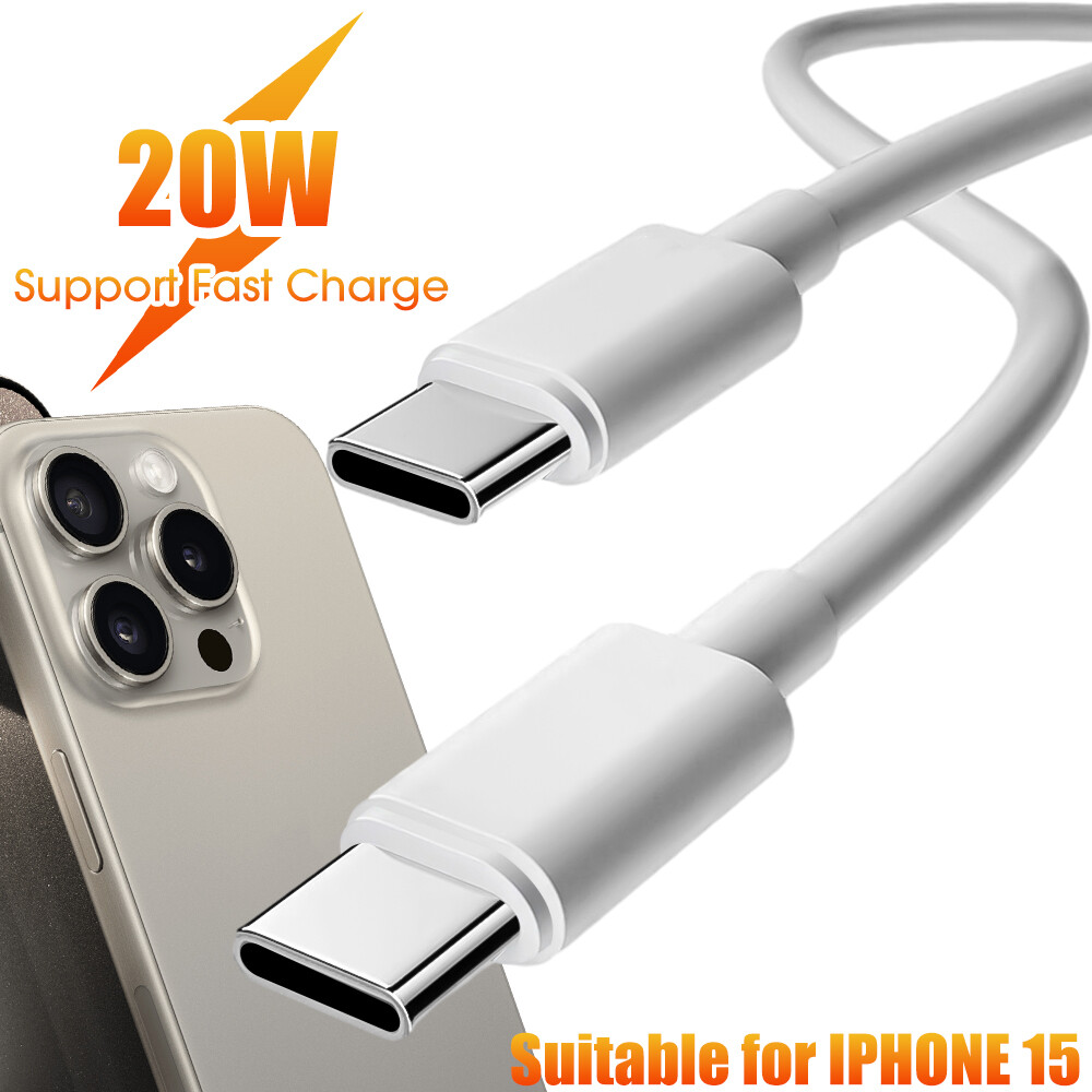 20W 3A Dual Type C Mobile Phone Super Fast Charging Data Cable for iPhone15 Cellphone Data Cable Quick Charger