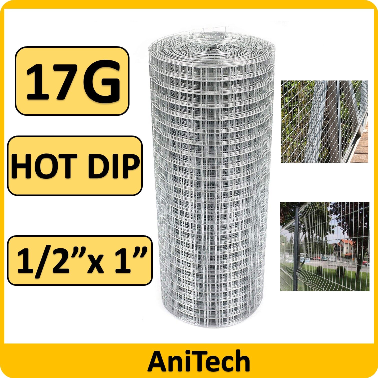 1 2 X 1 X 17g X 3 X100 Anitech Hot Dip Galvanized Brc Welded Iron Wire Mesh Net Netting Dawai Jaring Lazada