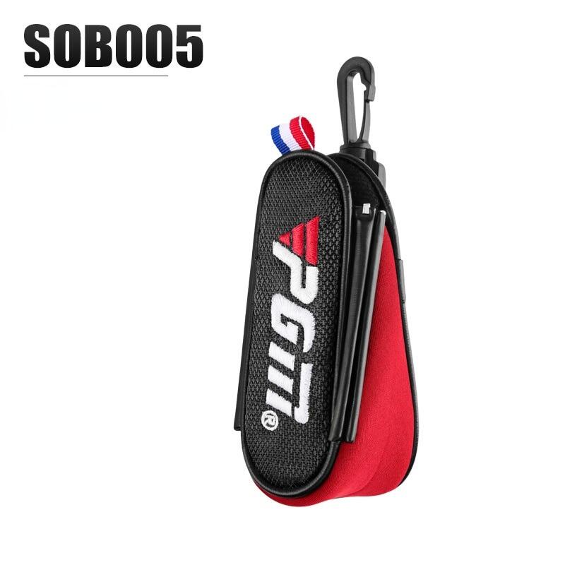 Pgm mini portable golf ball bag nylon fanny pack holds 2 balls storage tee sob005