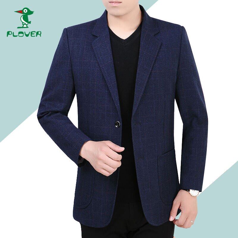 Woodpecker autumn middle-aged men's suit jacket casual suit men's slim thin section dad spring and autumn Korean handsome