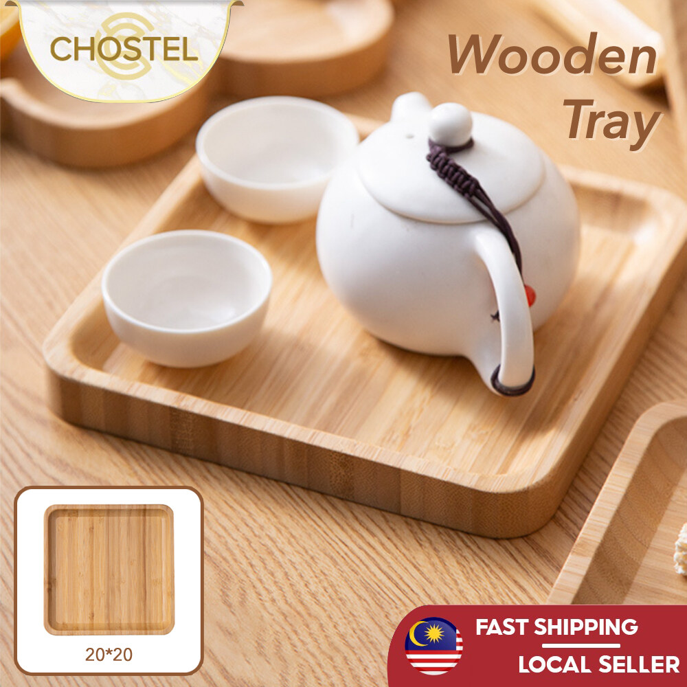 CHOSTEL KD12 Japanese Wooden Plate Rectangular Round Oval Small Wooden
