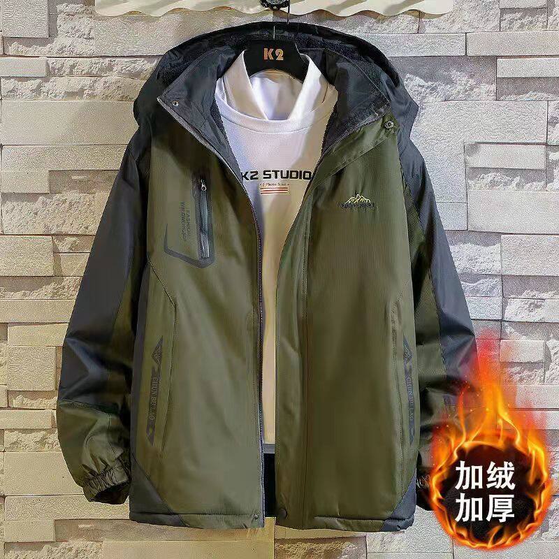 Winter Padded Jacket 2021 New Thick and Velvet Men's Jacket Padded Casual Large Size Loose Work Clothes Padded Jacket Men